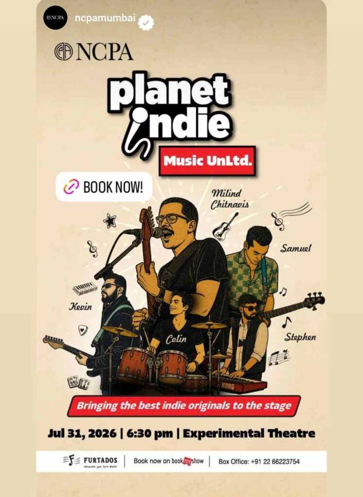 Planet Indie Music UnLtd. NCPA Mumbai July 2026